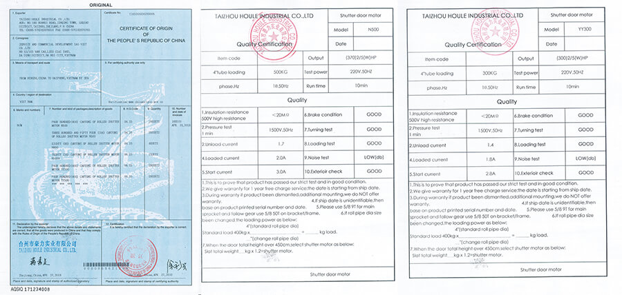 chứng chỉ chất lượng sản phẩm